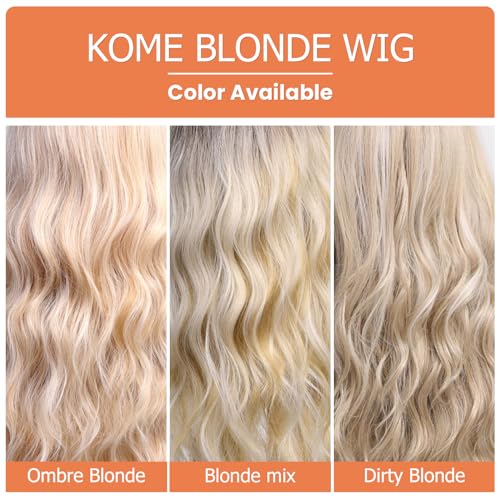 Blonde Ombre Wigs with Bangs